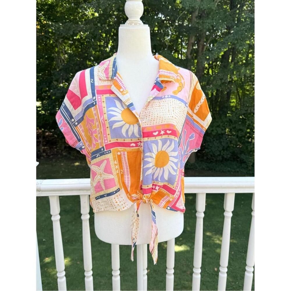 C-c-california Women's Orange and Pink Shirt